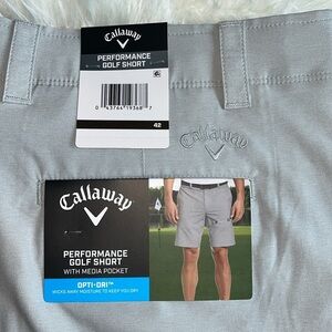 🆕 Callaway Performance Golf Short with Media Pocket Gray Size 42